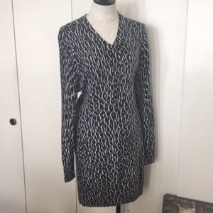 Women’s animal print wool knit sweater dress